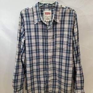 Levi's Plaid Long Sleeve Button Down Shirt Modern